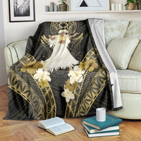 Niue Women's Day Blanket With Polynesian Pattern LT05 Gold - Polynesian Pride