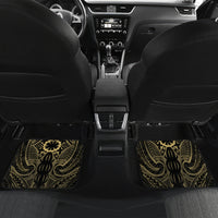 Niue Women's Day Car Mats With Polynesian Pattern LT05 Set 2pcs - Back Gold - Polynesian Pride
