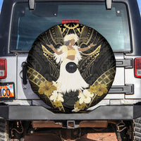 Niue Women's Day Spare Tire Cover With Polynesian Pattern LT05 Gold - Polynesian Pride
