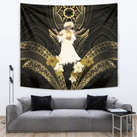 Niue Women's Day Tapestry With Polynesian Pattern LT05 Gold - Polynesian Pride