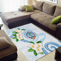 Guam Chamorro Area Rug Guasali Flowers Curves Style