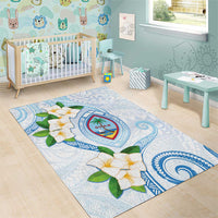 Guam Chamorro Area Rug Guasali Flowers Curves Style