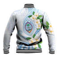 Guam Chamorro Baseball Jacket Guasali Flowers Curves Style LT05 - Polynesian Pride