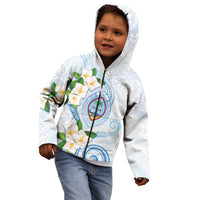Guam Chamorro Kid Hoodie Guasali Flowers Curves Style