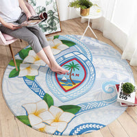 Guam Chamorro Round Carpet Guasali Flowers Curves Style