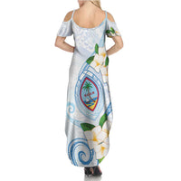 Guam Chamorro Summer Maxi Dress Guasali Flowers Curves Style LT05 - Polynesian Pride