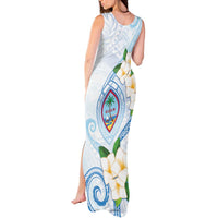 Guam Chamorro Tank Maxi Dress Guasali Flowers Curves Style LT05 - Polynesian Pride