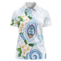 Guam Chamorro Women Polo Shirt Guasali Flowers Curves Style