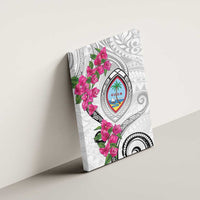 Guam Chamorro Canvas Wall Art Curves Polynesian Tattoo Mix Bougainvillea