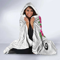 Guam Chamorro Hooded Blanket Curves Polynesian Tattoo Mix Bougainvillea