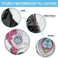 Guam Chamorro Spare Tire Cover Curves Polynesian Tattoo Mix Bougainvillea