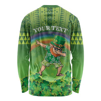 Personalised Hawaii Saint Patrick's Day Long Sleeve Shirt Let's Get Fit Shaced LT05 - Polynesian Pride