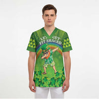 Personalised Hawaii Saint Patrick's Day Scrub Top Let's Get Fit Shaced - Polynesian Pride