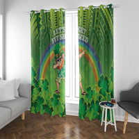 Hawaii Saint Patrick's Day Window Curtain Let's Get Fit Shaced LT05 With Grommets Green - Polynesian Pride