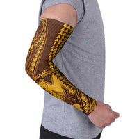Personalised Hawaii Mililani High School Arm Sleeves Tribal Tattoo With Hibiscus Flowers LT05 - Polynesian Pride