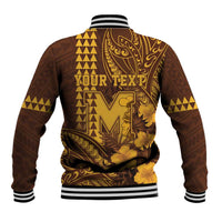 Personalised Hawaii Mililani High School Baseball Jacket Tribal Tattoo With Hibiscus Flowers LT05 - Polynesian Pride