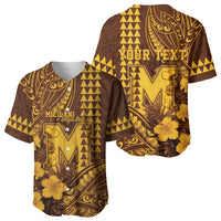 Personalised Hawaii Mililani High School Baseball Jersey Tribal Tattoo With Hibiscus Flowers LT05 - Polynesian Pride