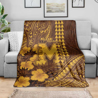 Hawaii Mililani High School Blanket Tribal Tattoo With Hibiscus Flowers LT05 - Polynesian Pride