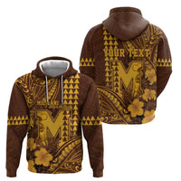 Personalised Hawaii Mililani High School Hoodie Tribal Tattoo With Hibiscus Flowers LT05 - Polynesian Pride