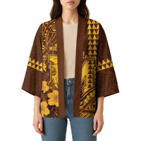 Personalised Hawaii Mililani High School Kimono Tribal Tattoo With Hibiscus Flowers LT05 - Polynesian Pride