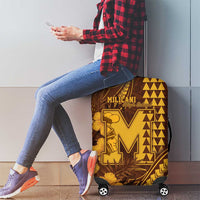 Hawaii Mililani High School Luggage Cover Tribal Tattoo With Hibiscus Flowers LT05 - Polynesian Pride