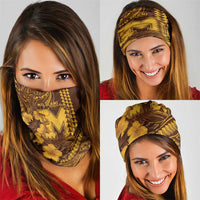 Hawaii Mililani High School Neck Gaiter Tribal Tattoo With Hibiscus Flowers LT05 - Polynesian Pride