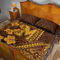 Hawaii Mililani High School Quilt Bed Set Tribal Tattoo With Hibiscus Flowers LT05 - Polynesian Pride