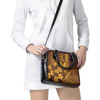 Hawaii Mililani High School Shoulder Handbag Tribal Tattoo With Hibiscus Flowers LT05 - Polynesian Pride