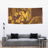Hawaii Mililani High School Tapestry Tribal Tattoo With Hibiscus Flowers LT05 - Polynesian Pride