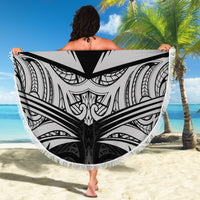 Custom New Zealand Cricket Beach Blanket Go Champions World Cup 2024 With Maori Pattern LT05 - Polynesian Pride