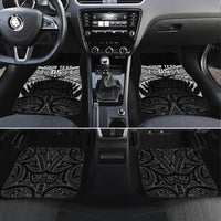 Custom New Zealand Cricket Car Mats Go Champions World Cup 2024 With Maori Pattern LT05 Set 4pcs Black - Polynesian Pride