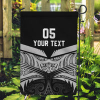 Custom New Zealand Cricket Garden Flag Go Champions World Cup 2024 With Maori Pattern LT05 Garden Flag Black - Polynesian Pride