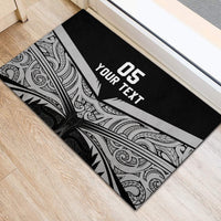 Custom New Zealand Cricket Rubber Doormat Go Champions World Cup 2024 With Maori Pattern LT05 - Polynesian Pride