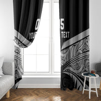 Custom New Zealand Cricket Window Curtain Go Champions World Cup 2024 With Maori Pattern LT05 - Polynesian Pride
