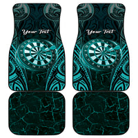Personalised New Zealand Darts Car Mats Turquoise Dart Board Maori Pattern LT05 - Polynesian Pride