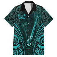Personalised New Zealand Darts Hawaiian Shirt Turquoise Dart Board Maori Pattern LT05 Turquoise - Polynesian Pride
