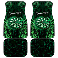 Personalised New Zealand Darts Car Mats Green Dart Board Maori Pattern LT05 - Polynesian Pride
