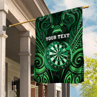 Personalised New Zealand Darts Garden Flag Green Dart Board Maori Pattern LT05 House Flag Green - Polynesian Pride