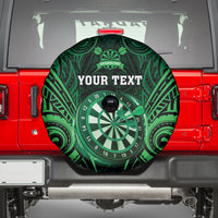 Personalised New Zealand Darts Spare Tire Cover Green Dart Board Maori Pattern LT05 - Polynesian Pride