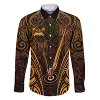 Personalised New Zealand Darts Family Matching Puletasi and Hawaiian Shirt Gold Dart Board Maori Pattern