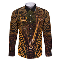 Personalised New Zealand Darts Family Matching Short Sleeve Bodycon Dress and Hawaiian Shirt Gold Dart Board Maori Pattern