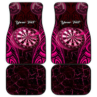 Personalised New Zealand Darts Car Mats Pink Dart Board Maori Pattern LT05 - Polynesian Pride