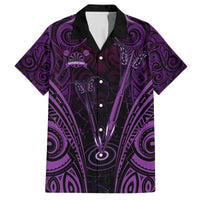 Personalised New Zealand Darts Hawaiian Shirt Purple Dart Board Maori Pattern LT05 Purple - Polynesian Pride