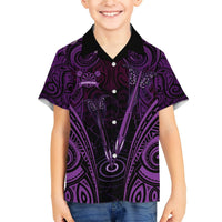 Personalised New Zealand Darts Hawaiian Shirt Purple Dart Board Maori Pattern LT05 - Polynesian Pride