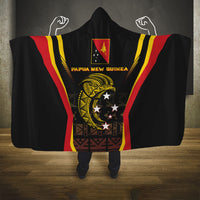 Papua New Guinea Cricket Hooded Blanket 2024 World Cup LT05 One Size Black - Polynesian Pride