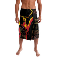 Custom Papua New Guinea Cricket Lavalava 2024 World Cup LT05 Black - Polynesian Pride