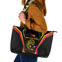 Papua New Guinea Cricket Leather Tote Bag 2024 World Cup LT05 Black - Polynesian Pride
