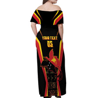 Custom Papua New Guinea Cricket Off Shoulder Maxi Dress 2024 World Cup