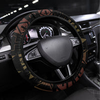 Papua New Guinea Cricket Steering Wheel Cover 2024 World Cup LT05 Universal Fit Black - Polynesian Pride