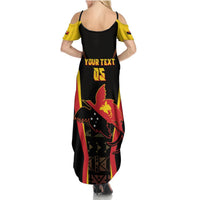 Custom Papua New Guinea Cricket Summer Maxi Dress 2024 World Cup LT05 - Polynesian Pride